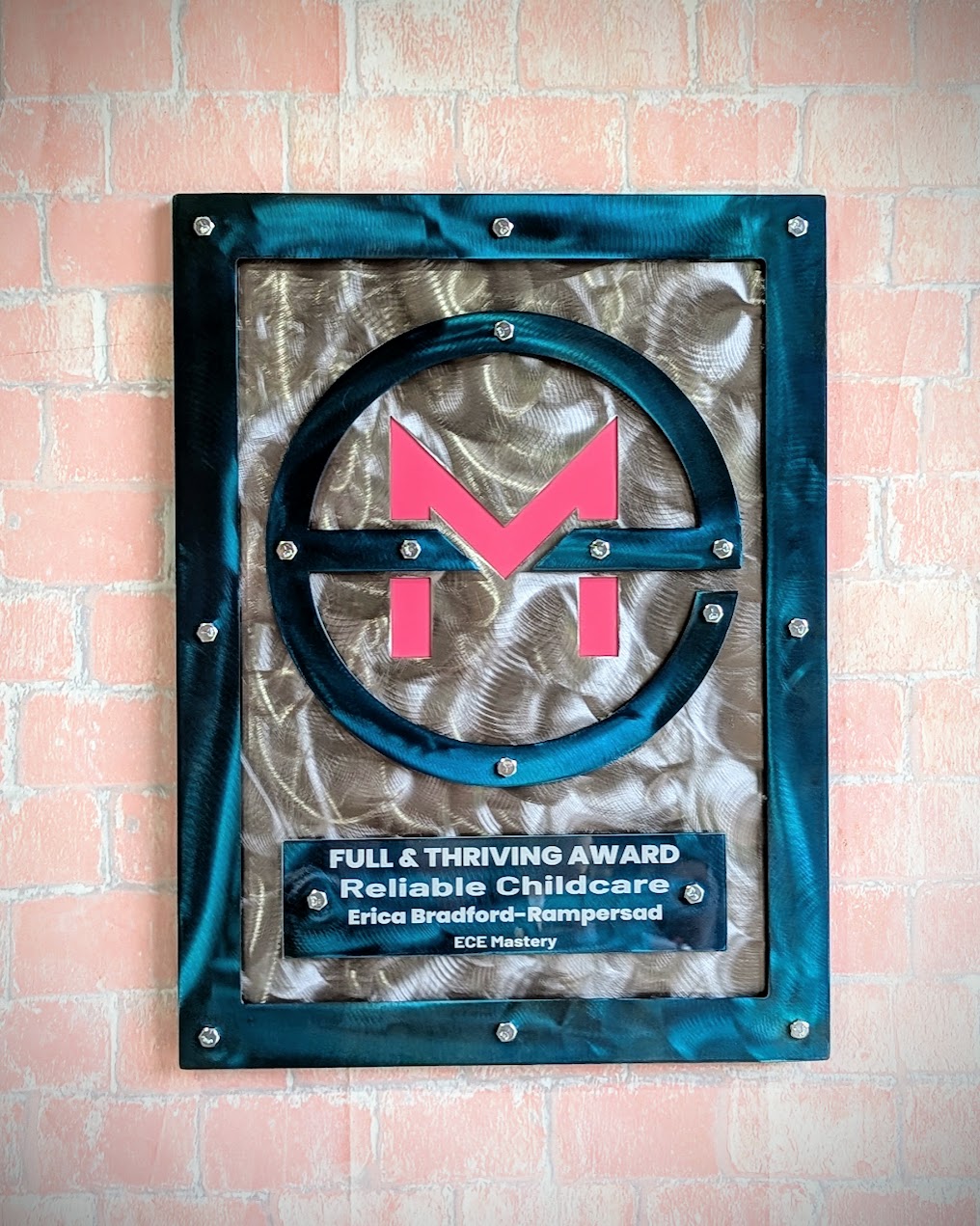 Large Steel Logo Award