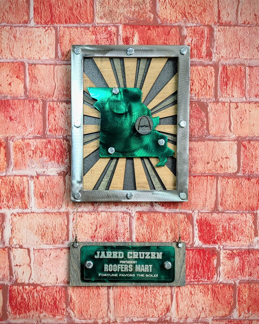 Logo Award in Steel, wall mounted