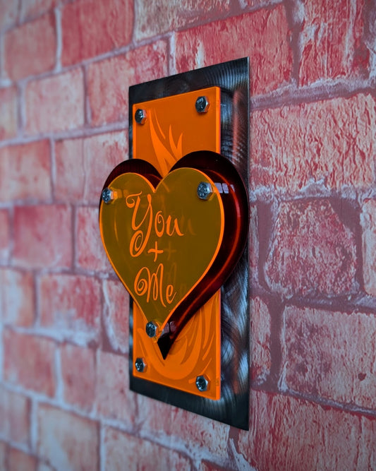 Steel Heart-Burning Industrial Wall Art