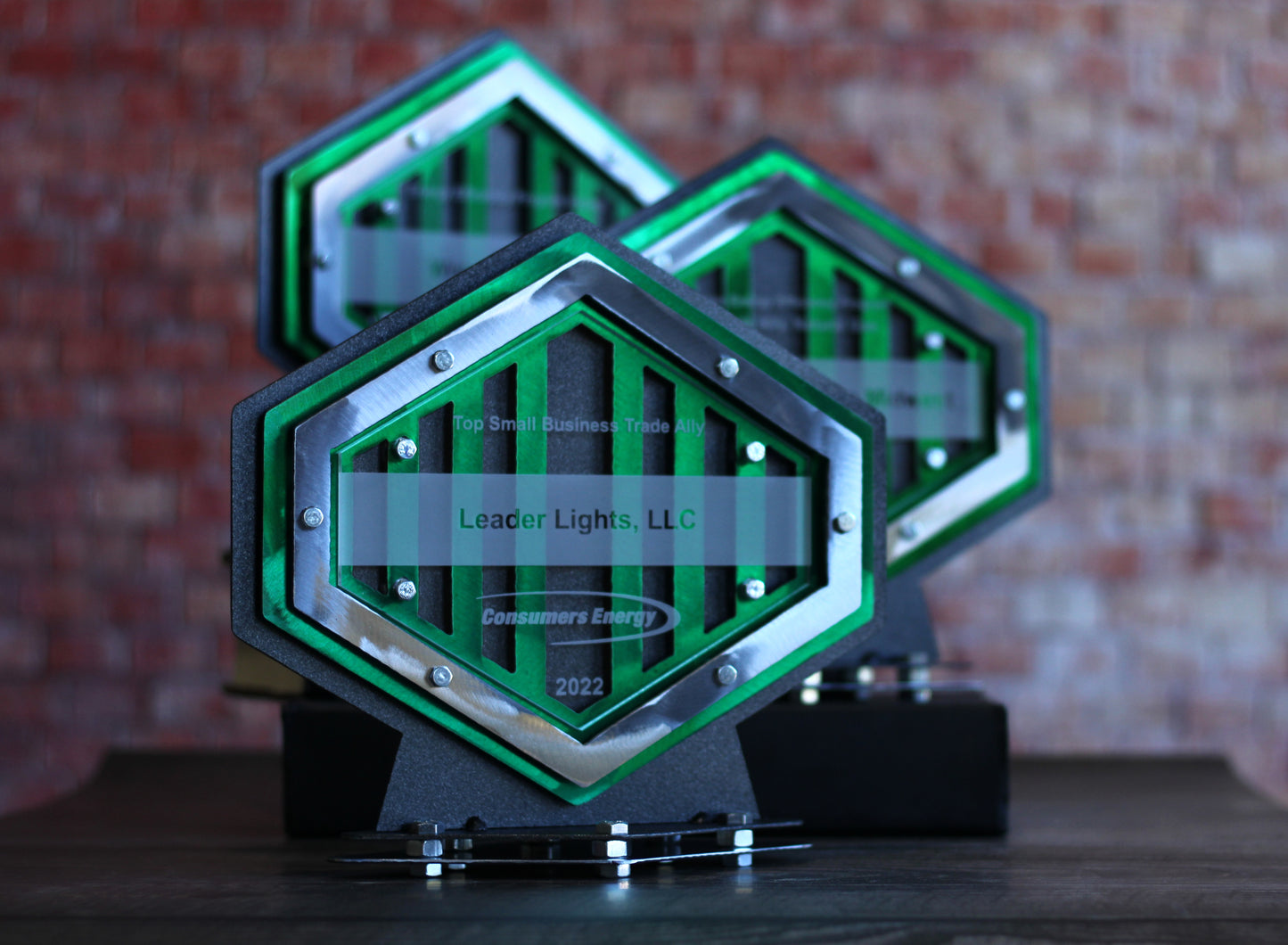 "Hexigonical" Metal Trophy