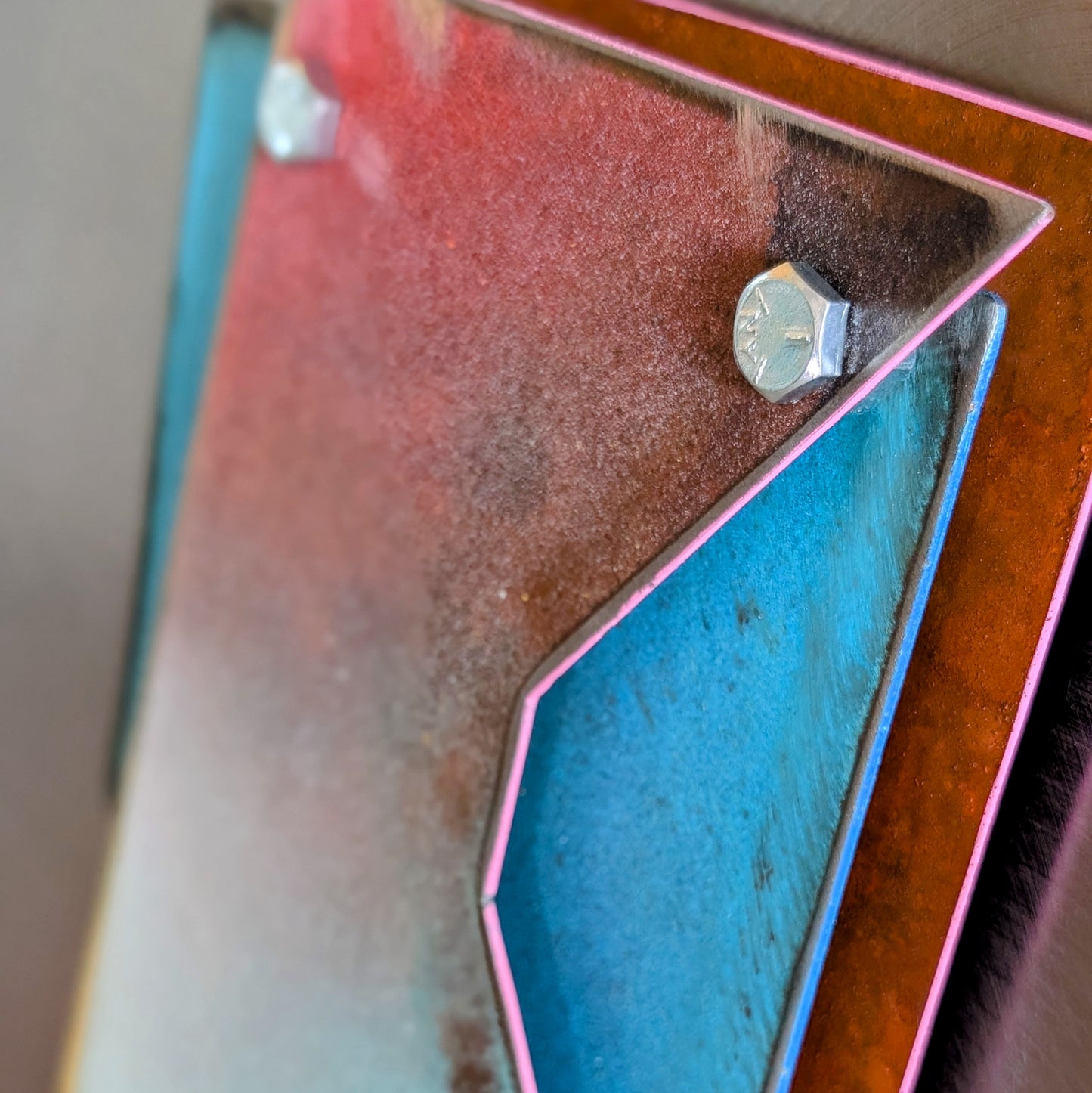 Abstract Layered Metal Wall Sculptures – Industrial Triptych (Set of 3) Fragments