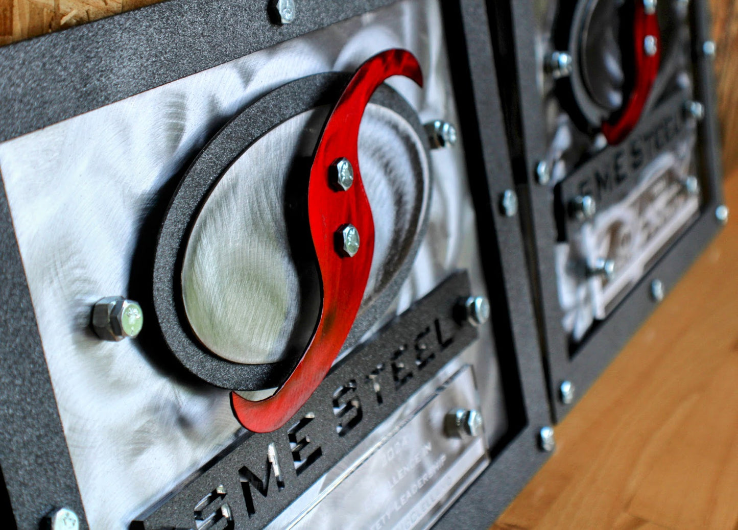 Logo Award in Steel, wall mounted